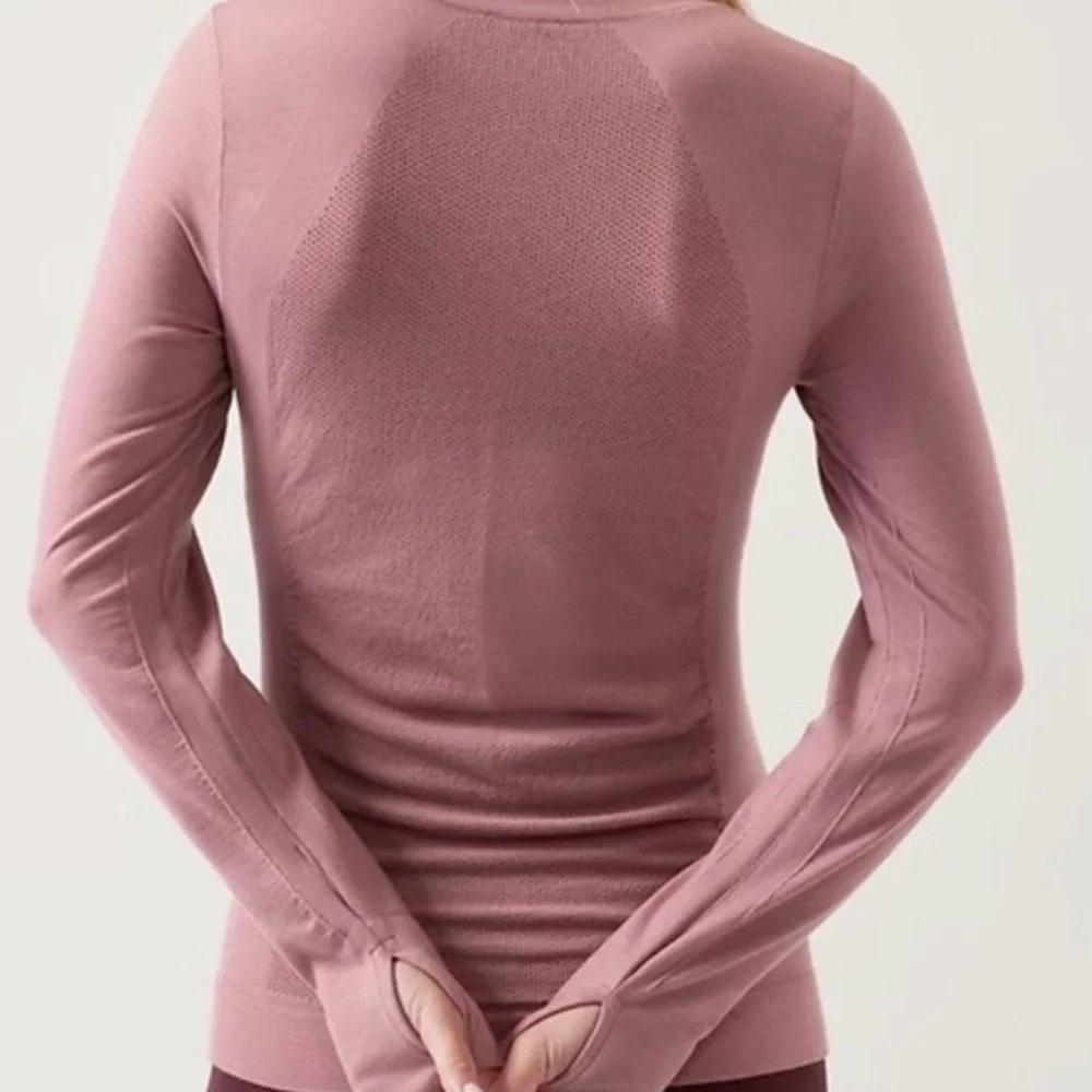 Athleta Foresthill Ascent Seamless Top Long Sleeve Merino Wool Size Medium - Picture 2 of 10